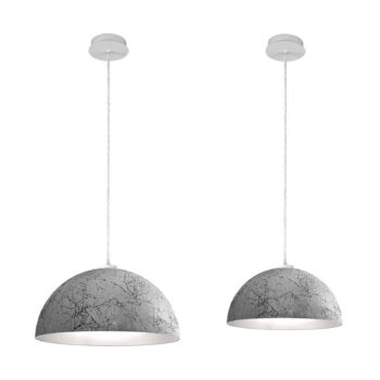 Závesná lampa Cult vintage, striebro, Ø 40 cm
