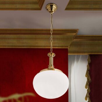 Závesná lampa Delia mosadzná, 1-plameňová