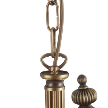 Závesná lampa Delia starožitná mosadz 4-pl.