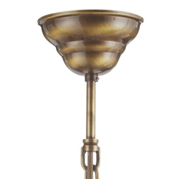 Závesná lampa Delia starožitná mosadz 4-pl.