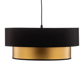 Závesná lampa Dorina, čierna/zlatá Ø 50 cm