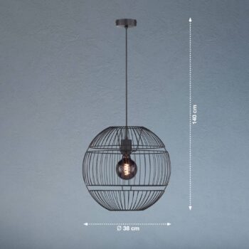 Závesná lampa Drops s kovovým tienidlom, 1-pl.