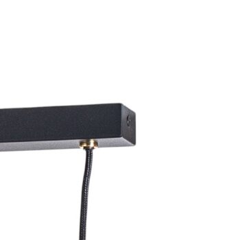 Závesná lampa Dulce, dymovo sivá/čierna, sklo, 3 svetlá