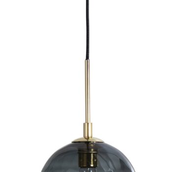 Závesná lampa Dulce, dymovo sivá/čierna, sklo, 3 svetlá