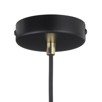 Závesná lampa Eagle s kovovým tienidlom Ø 22 cm čierna