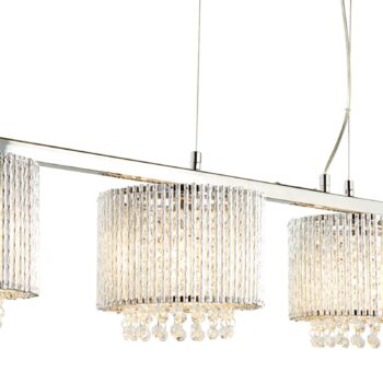 Závesná lampa Elise, 4-plameňová, trám