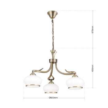 Závesná lampa Elvira, 5-plameňová