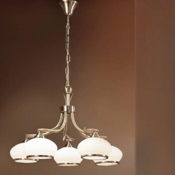 Závesná lampa Elvira, 5-plameňová