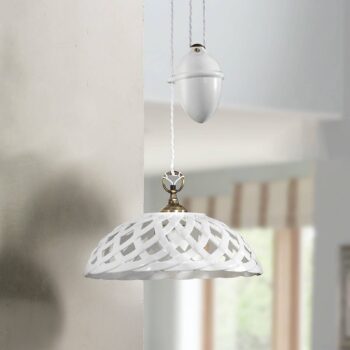 Závesná lampa Emanuel Keramik výškovo nastaviteľná