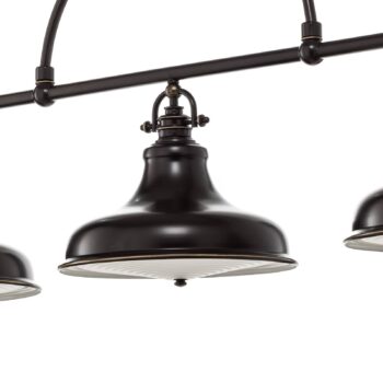Závesná lampa Emery, priemyselný štýl, bronz 3-pl.