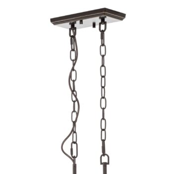 Závesná lampa Emery, priemyselný štýl, bronz 3-pl.