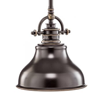 Závesná lampa Emery priemyselný štýl bronz Ø 20,3