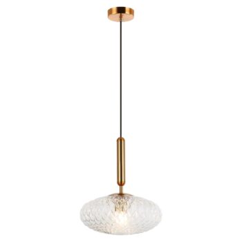 Závesná lampa Ester zo skla, priehľadná