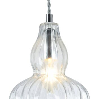 Závesná lampa Eustoma s čírym tienidlom na lampu