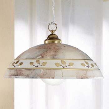 Závesná lampa FOGLIE MARMO MARRON