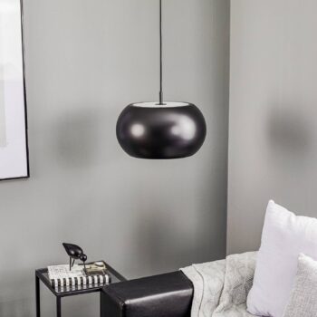 Závesná lampa FRANDSEN BF20, Ø 38 cm, čierna matná