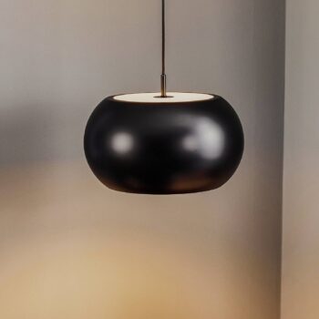 Závesná lampa FRANDSEN BF20, Ø 38 cm, čierna matná