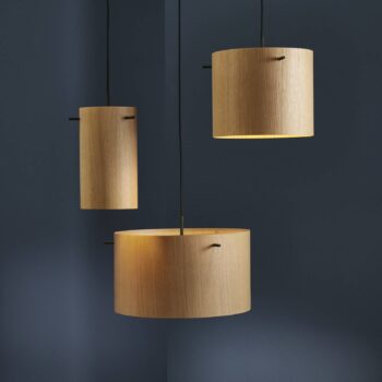 Závesná lampa FRANDSEN FM 1954, dub, Ø 16 cm, drevo