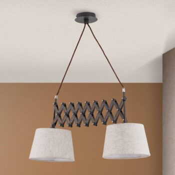 Závesná lampa Factory nožnicové rameno, 2-pl.