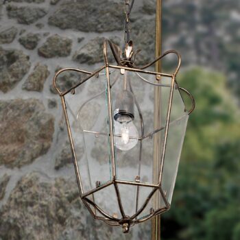 Závesná lampa Falotta vzhľad lucerny, 1-pl.