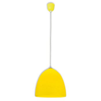 Závesná lampa Fancy zo silikónu, žltá