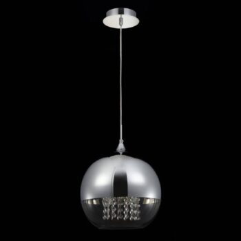 Závesná lampa Fermi s krištáľovým závesom Ø 30 cm