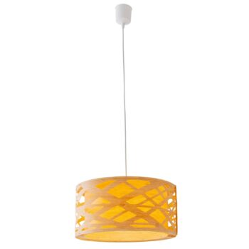 Závesná lampa Finja s tienidlom vo vzhľade bambusu