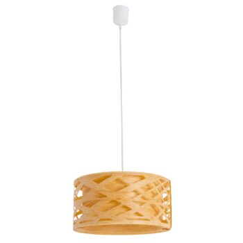 Závesná lampa Finja s tienidlom vo vzhľade bambusu