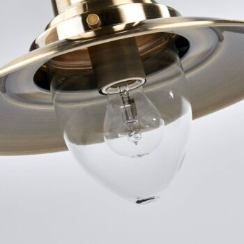 Závesná lampa Fisherman Ø 32 cm, starožitná mosadz