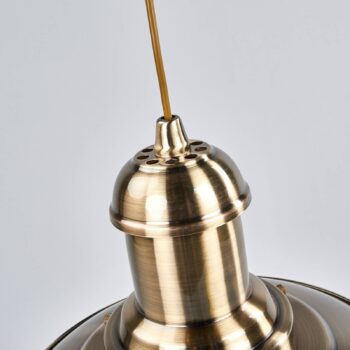 Závesná lampa Fisherman Ø 32 cm, starožitná mosadz