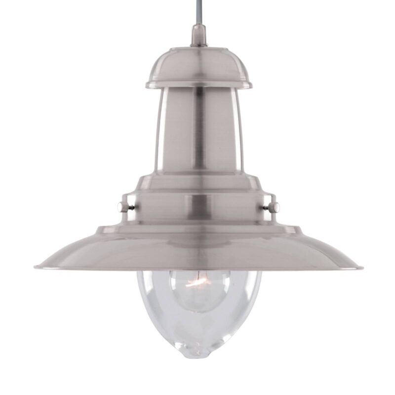 Závesná lampa Fisherman Ø 32 cm v striebornej Závesná lampa Fisherman Ø 32 cm v striebornej