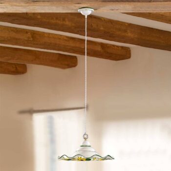 Závesná lampa GIRASOLA šarm vidieckeho domu 41 cm