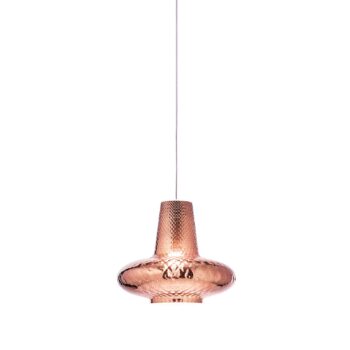 Závesná lampa Giulietta 130 cm ružovo zlatá metalíza