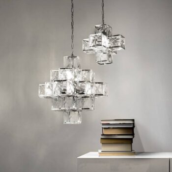 Závesná lampa Glacier akrylové tienidlo 55 cm