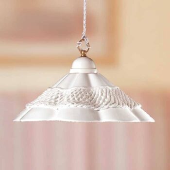 Závesná lampa Gonnella, ozdobný kraj v strede