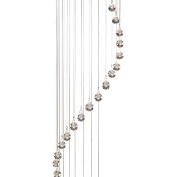 Závesná lampa Hallway s krištáľovým závesom 180 cm