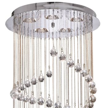 Závesná lampa Hallway sklo krištáľový záves 80 cm