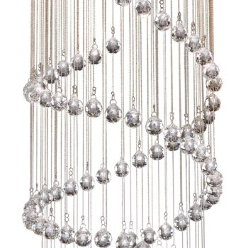 Závesná lampa Hallway sklo krištáľový záves 80 cm