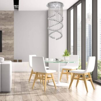 Závesná lampa Hallway sklo krištáľový záves 80 cm