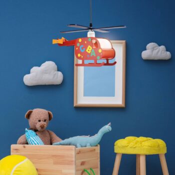 Závesná lampa Hubert letiaca helikoptéra