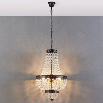 Závesná lampa Jorve s krištáľom