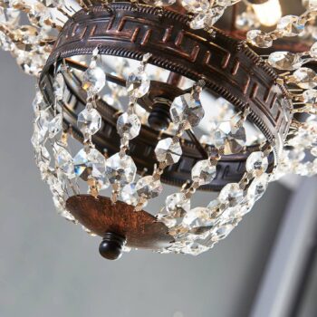 Závesná lampa Jorve s krištáľom