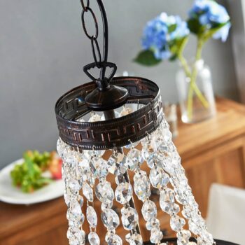 Závesná lampa Jorve s krištáľom