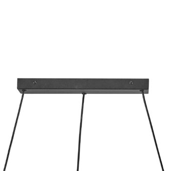 Závesná lampa Josefine v čiernom, sedem-plameňová