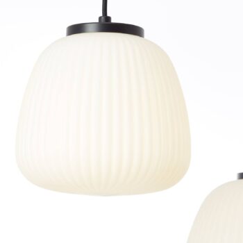 Závesná lampa Kaizen, dĺžka 125 cm, opál, 5 svetiel, kov
