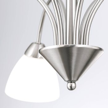 Závesná lampa Kinga, nikel, 6-plameňová