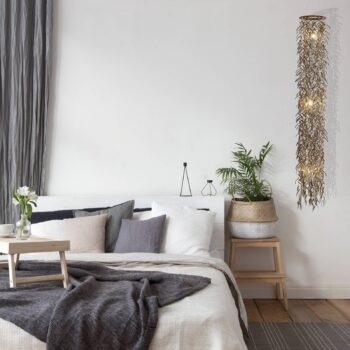 Závesná lampa Kokos skutočný kokosový orech 180 cm