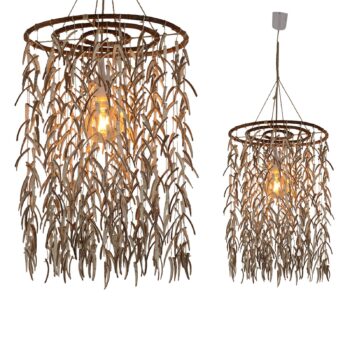 Závesná lampa Kokos skutočný kokosový orech 55 cm