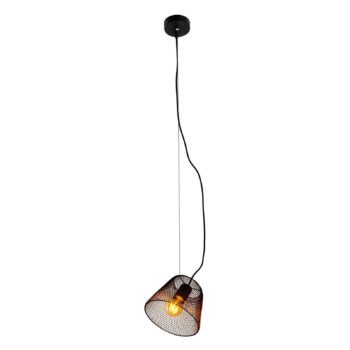Závesná lampa Korie s klietkovým tienidlom, 1-pl.