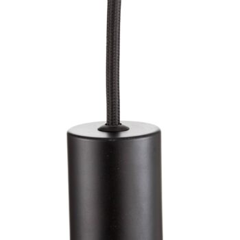 Závesná lampa Larry, tri svetlá, čierno-mosadzná